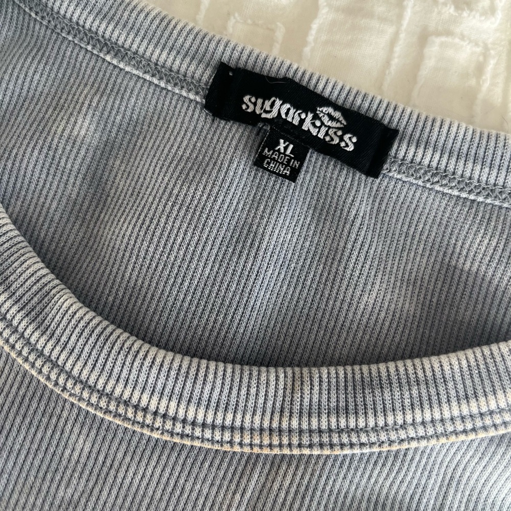 Light Blue Ribbed Tank Top - Picture 2 of 6
